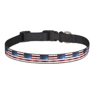 USA flag red and blue sparkles glitters Pet Collar