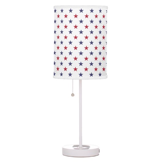 USA Flag Red and Flag Blue Stars Table Lamp (Right)