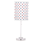 USA Flag Red and Flag Blue Stars Table Lamp (Back)
