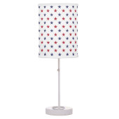 USA Flag Red and Flag Blue Stars Table Lamp (Front)