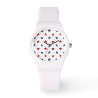 USA Flag Red and Flag Blue Stars Watch