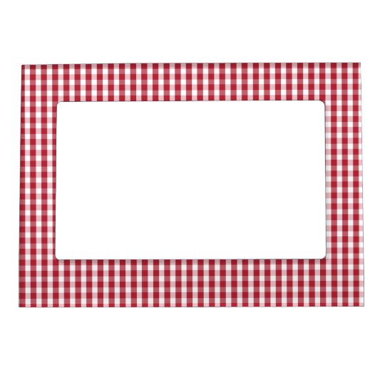 Usa Flag Red And White Gingham Checked Magnetic Frame Zazzle Usa Flag Red And White Gingham Checked Magnetic Frame