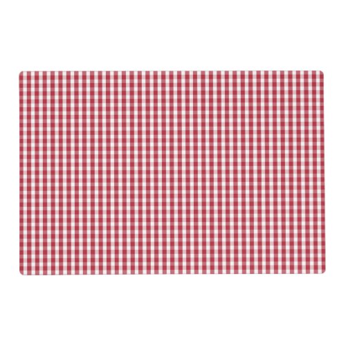 USA Flag Red and White Gingham Checked Placemat