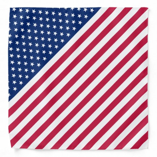 USA Flag Red Blue White Stars Stripes Pattern Cool Bandana