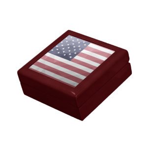 USA flag Red White Blue America Geometric Mesh Gift Box