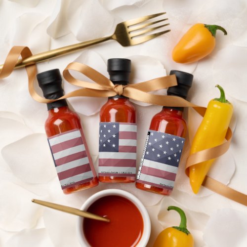 USA flag Red White Blue America Geometric Mesh Hot Sauces