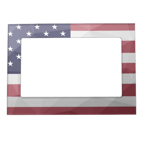 USA flag Red White Blue America Geometric Mesh Magnetic Frame