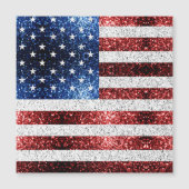 USA flag red white blue sparkles glitters (Front)