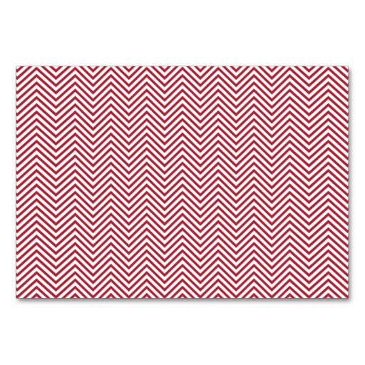 USA Flag Red & White Wavy ZigZag Chevron Stripes Table Card | Zazzle
