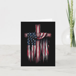 Usa Flag Religious Quote 4th Of July Christian Fai Card