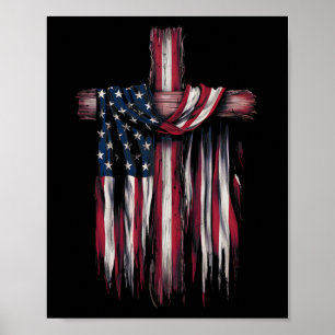 Usa Flag Religious Quote 4th Of July Christian Fai Poster