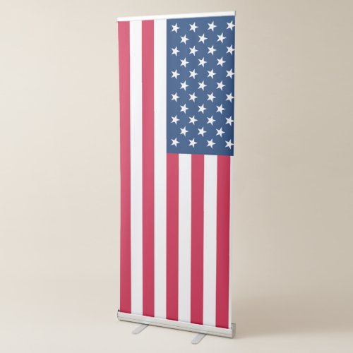 USA Flag Retractable Banner _ Patriotic