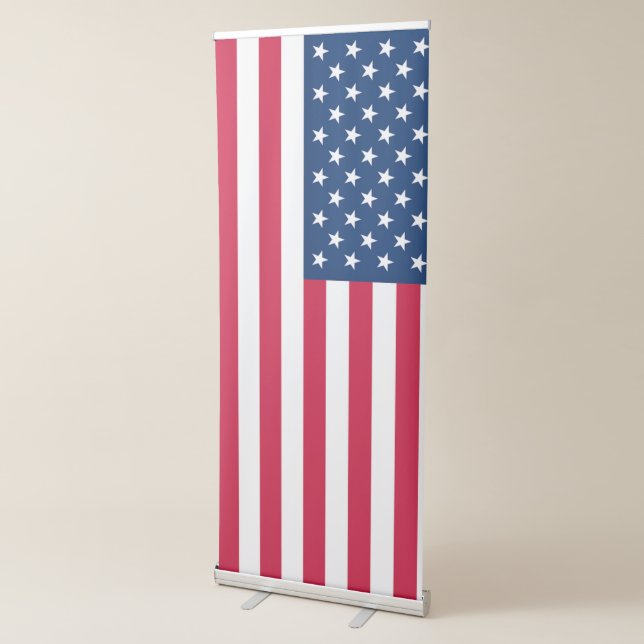 USA Flag Retractable Banner - Patriotic (3/4)
