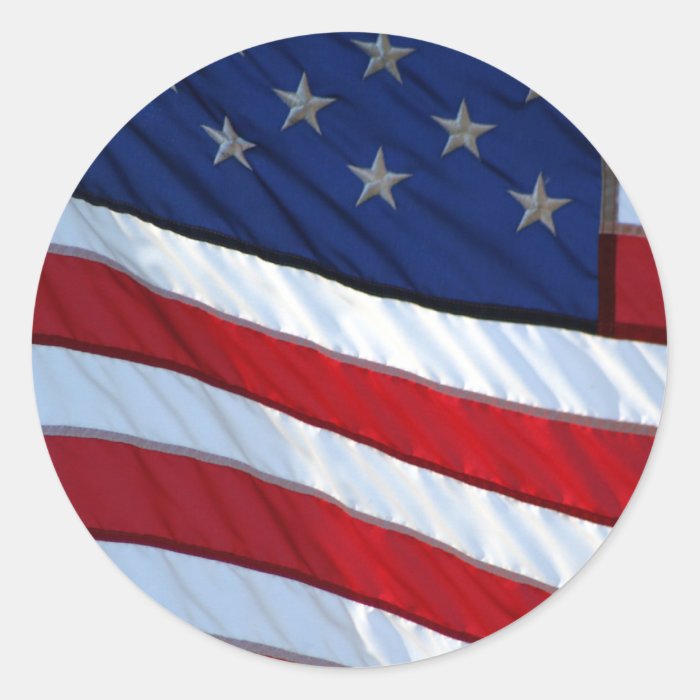 USA Flag Round Stickers