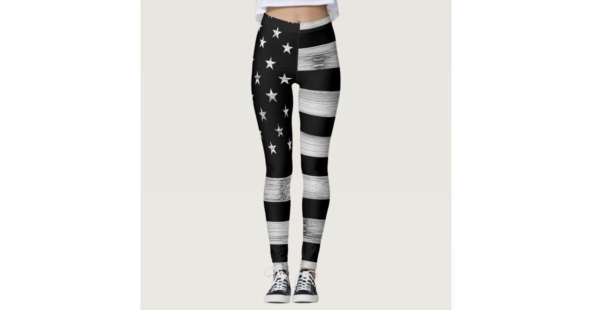 Patriotic American Flag Leggings