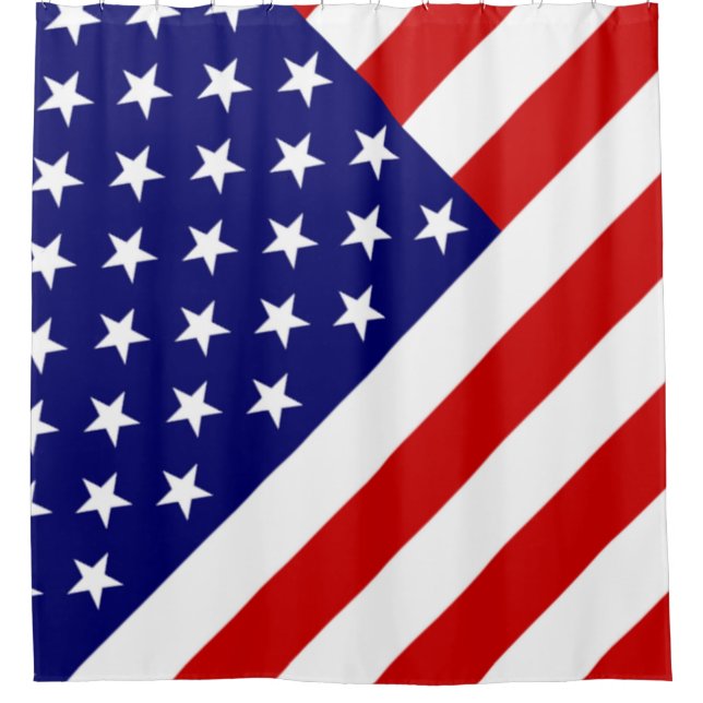 USA Flag sct Shower Curtain (Front)