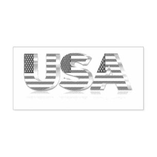 USA Flag Self-inking Stamp Patriotic