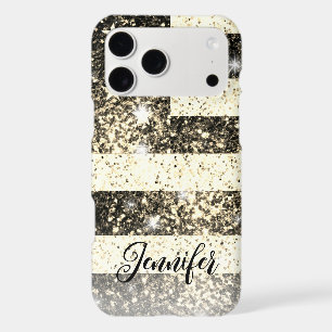 USA flag Sepia gold America sparkle Custom name iPhone 17 Pro Max Case