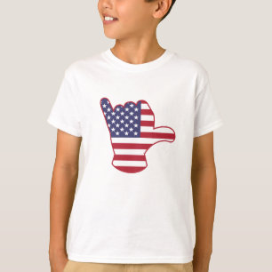 USA flag Shaka sign T-Shirt