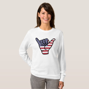 USA flag Shaka sign T-Shirt