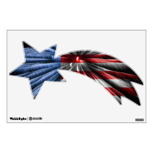 USA Flag Shooting Star Decal