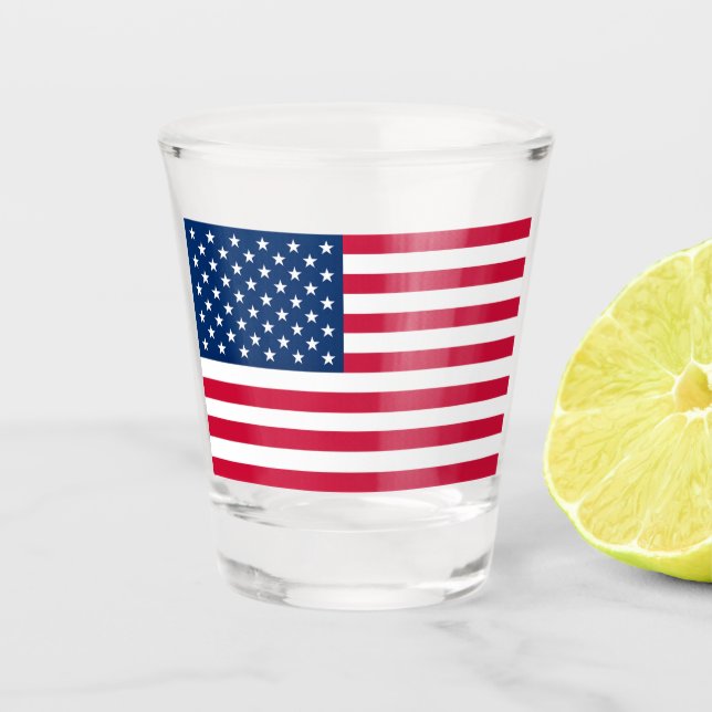 USA Flag Shot Glass Gift (Front)