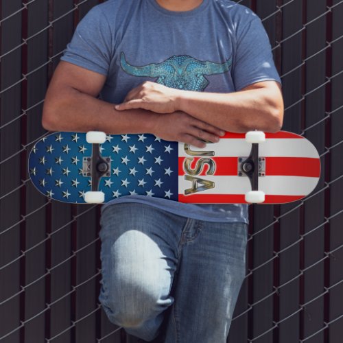 USA Flag Skateboard Deck