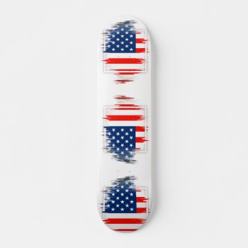 Usa Flag Skateboard Deck by MushiStore at Zazzle