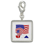 USA Flag Soccer Ball Charm