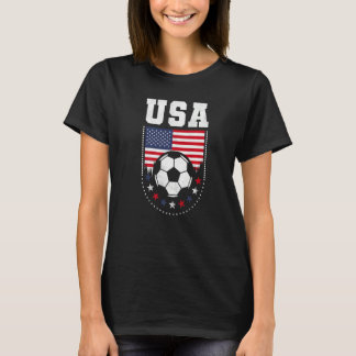 Usa Flag Soccer Fan T-Shirt
