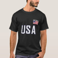 USA Flag Softball Pocket Team Jersey Gift Top Tee