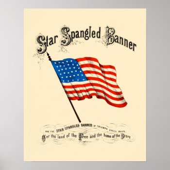 Usa Flag Star Spangled Banner Poster by seemonkee at Zazzle