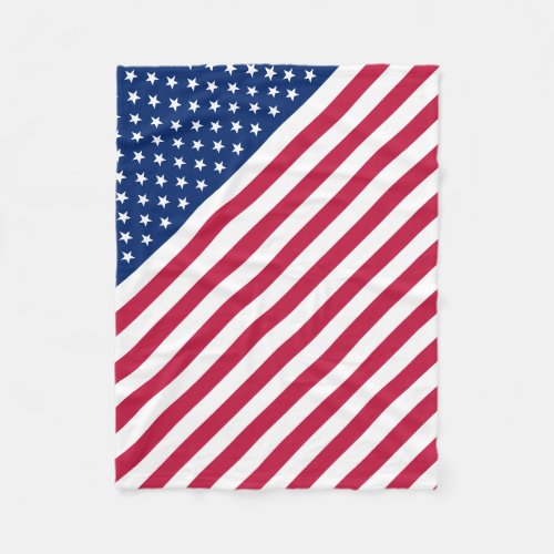 USA Flag Stars and Stripes Baby Fleece Blanket