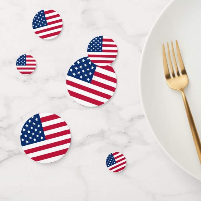 USA Flag Stars and Stripes Confetti (Group)