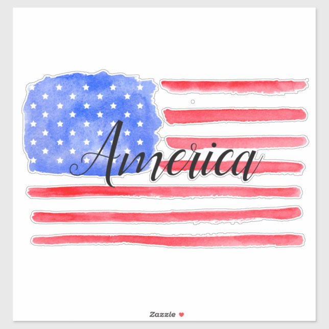 USA Flag Stars and Stripes Sticker (Sheet)