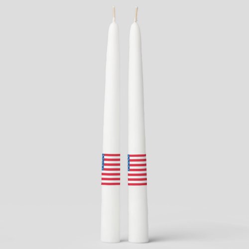 USA Flag stars and stripes Taper Candle