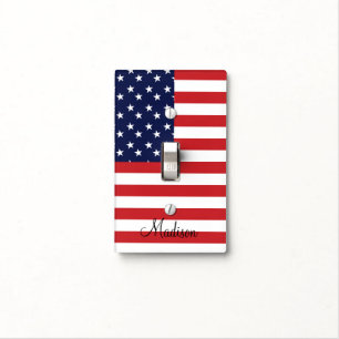 USA Flag Stars Stripes Light Switch Cover