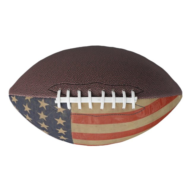 USA Flag Stars Stripes Patriotic Pattern Coach Football (Front)