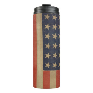 USA Flag Stars Stripes Patriotic Personalize Thermal Tumbler