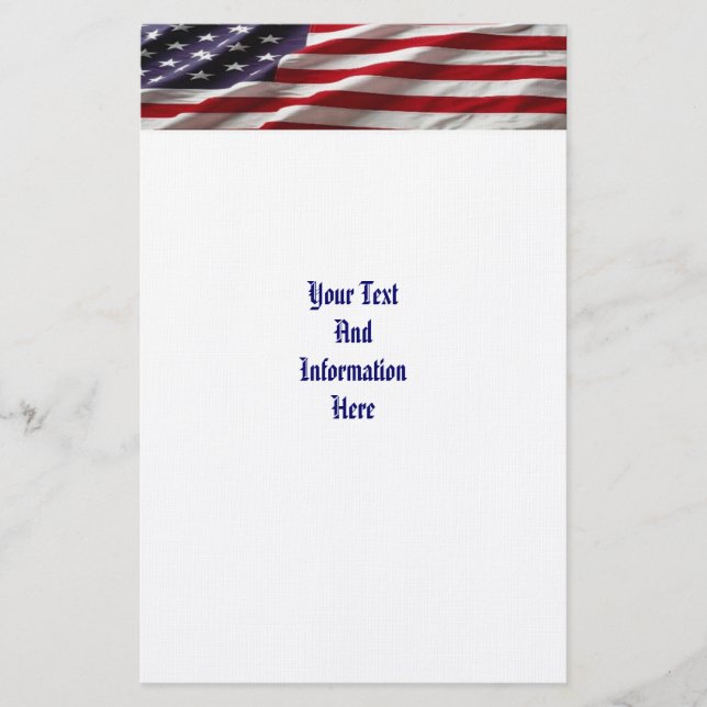 USA Flag Stationery (Front)
