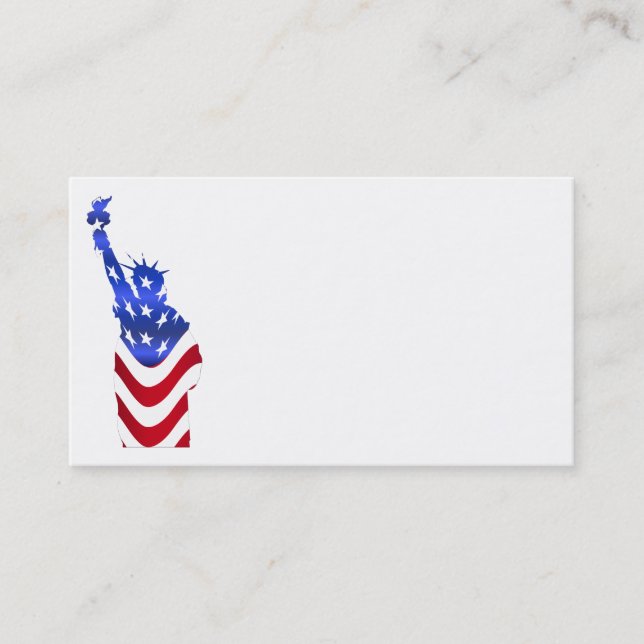 Usa Flag Statue of Liberty Business Cards (Front)