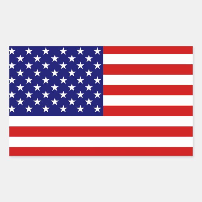 USA Flag stkt Rectangular Sticker (Front)