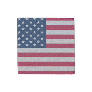 USA Flag Stone Magnet