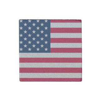 USA Flag Stone Magnet