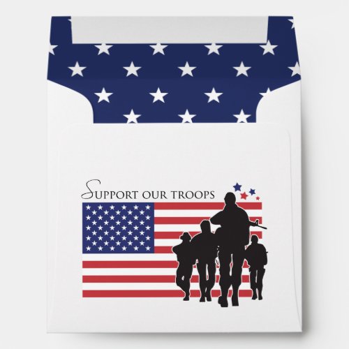 USA Flag _ Support Our Troops Envelope