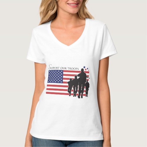 USA Flag _ Support Our Troops T_Shirt