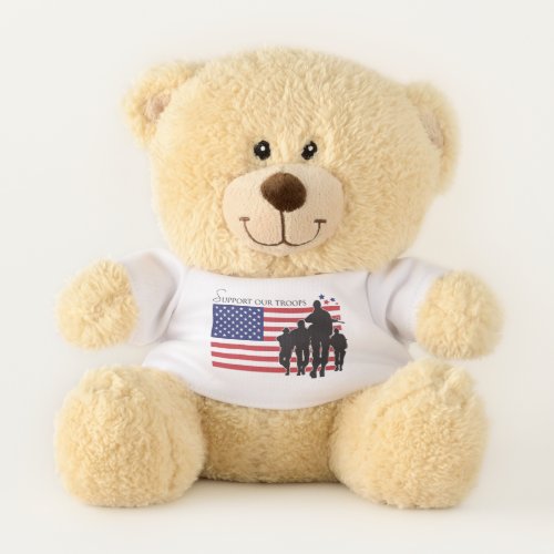 USA Flag _ Support Our Troops Teddy Bear