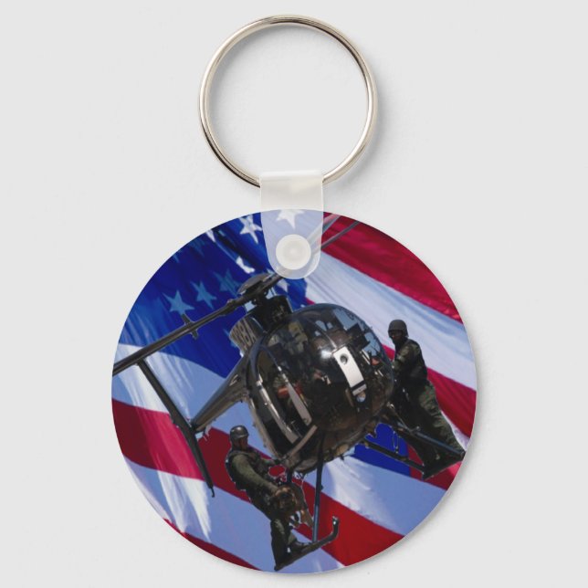 USA FLAG SWAT HELICOPTER KEYCHAIN (Front)