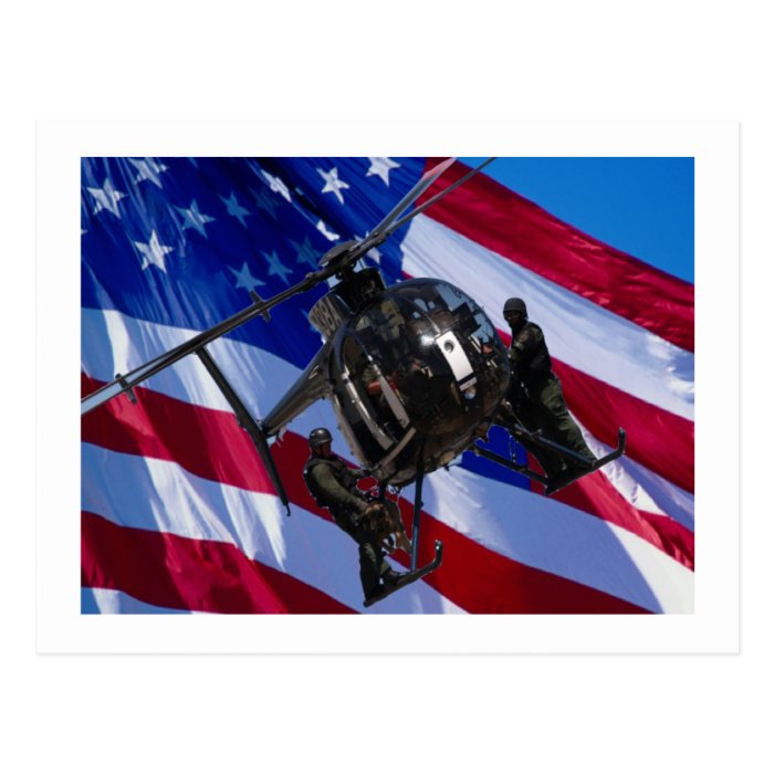 USA FLAG SWAT HELICOPTER POST CARDS