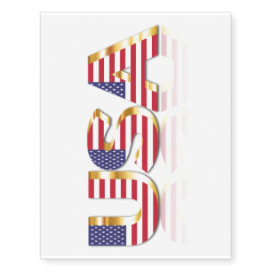 USA Flag Temporary Tattoos